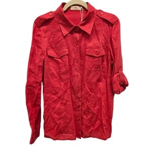NWT Tory Burch Brigitte Blouse In CarnivalnColor SZ 12